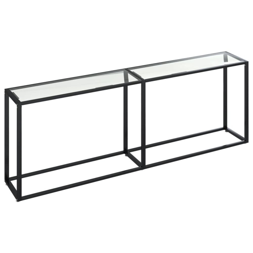 vidaXL Masă consolă, transparent, 220x35x75,5 cm, sticlă securizată