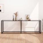 vidaXL Masă consolă, transparent, 220x35x75,5 cm, sticlă securizată vidaXL Masă consolă, transparent, 220x35x75,5 cm, sticlă securizată