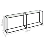 vidaXL Masă consolă, transparent, 220x35x75,5 cm, sticlă securizată vidaXL Masă consolă, transparent, 220x35x75,5 cm, sticlă securizată