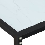 vidaXL Masă consolă, alb marmură, 220x35x75,5 cm, sticlă securizată vidaXL Masă consolă, alb marmură, 220x35x75,5 cm, sticlă securizată