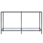 vidaXL Masă consolă, transparent, 140x35x75,5 cm, sticlă securizată