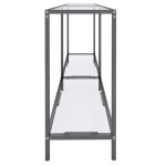 vidaXL Masă consolă, transparent, 140x35x75,5 cm, sticlă securizată