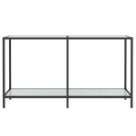 vidaXL Masă consolă, alb, 140x35x75,5 cm, sticlă securizată