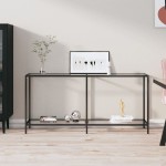 vidaXL Masă consolă, transparent, 160x35x75,5 cm, sticlă securizată vidaXL Masă consolă, transparent, 160x35x75,5 cm, sticlă securizată