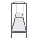 vidaXL Masă consolă, transparent, 160x35x75,5 cm, sticlă securizată vidaXL Masă consolă, transparent, 160x35x75,5 cm, sticlă securizată