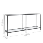 vidaXL Masă consolă, transparent, 160x35x75,5 cm, sticlă securizată vidaXL Masă consolă, transparent, 160x35x75,5 cm, sticlă securizată