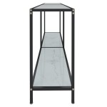 vidaXL Masă consolă,alb, 160x35x75,5 cm, sticlă securizată