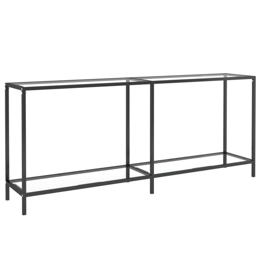 vidaXL Masă consolă, transparent, 180x35x75,5 cm, sticlă securizată
