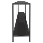 vidaXL Masă consolă,negru, 180x35x75,5 cm, sticlă securizată vidaXL Masă consolă,negru, 180x35x75,5 cm, sticlă securizată