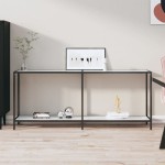 vidaXL Masă consolă,alb, 180x35x75,5 cm, sticlă securizată vidaXL Masă consolă,alb, 180x35x75,5 cm, sticlă securizată