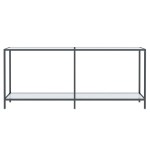 vidaXL Masă consolă,alb, 180x35x75,5 cm, sticlă securizată vidaXL Masă consolă,alb, 180x35x75,5 cm, sticlă securizată