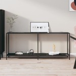 vidaXL Masă consolă,negru, 180x35x75,5 cm, sticlă securizată vidaXL Masă consolă,negru, 180x35x75,5 cm, sticlă securizată