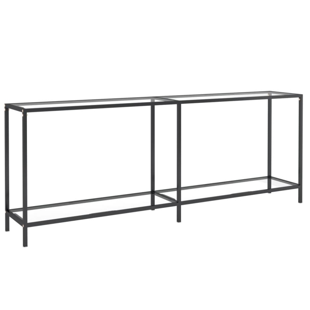 vidaXL Masă consolă, transparent, 200x35x75,5 cm, sticlă securizată