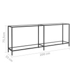 vidaXL Masă consolă, transparent, 200x35x75,5 cm, sticlă securizată vidaXL Masă consolă, transparent, 200x35x75,5 cm, sticlă securizată