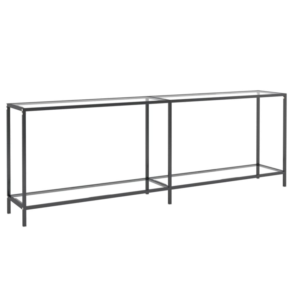 vidaXL Masă consolă, transparent, 220x35x75,5 cm, sticlă securizată