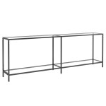 vidaXL Masă consolă, transparent, 220x35x75,5 cm, sticlă securizată vidaXL Masă consolă, transparent, 220x35x75,5 cm, sticlă securizată