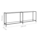 vidaXL Masă consolă, transparent, 220x35x75,5 cm, sticlă securizată vidaXL Masă consolă, transparent, 220x35x75,5 cm, sticlă securizată