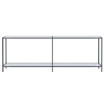 vidaXL Masă consolă,alb, 220x35x75,5 cm, sticlă securizată vidaXL Masă consolă,alb, 220x35x75,5 cm, sticlă securizată