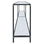 vidaXL Masă consolă,alb, 220x35x75,5 cm, sticlă securizată vidaXL Masă consolă,alb, 220x35x75,5 cm, sticlă securizată