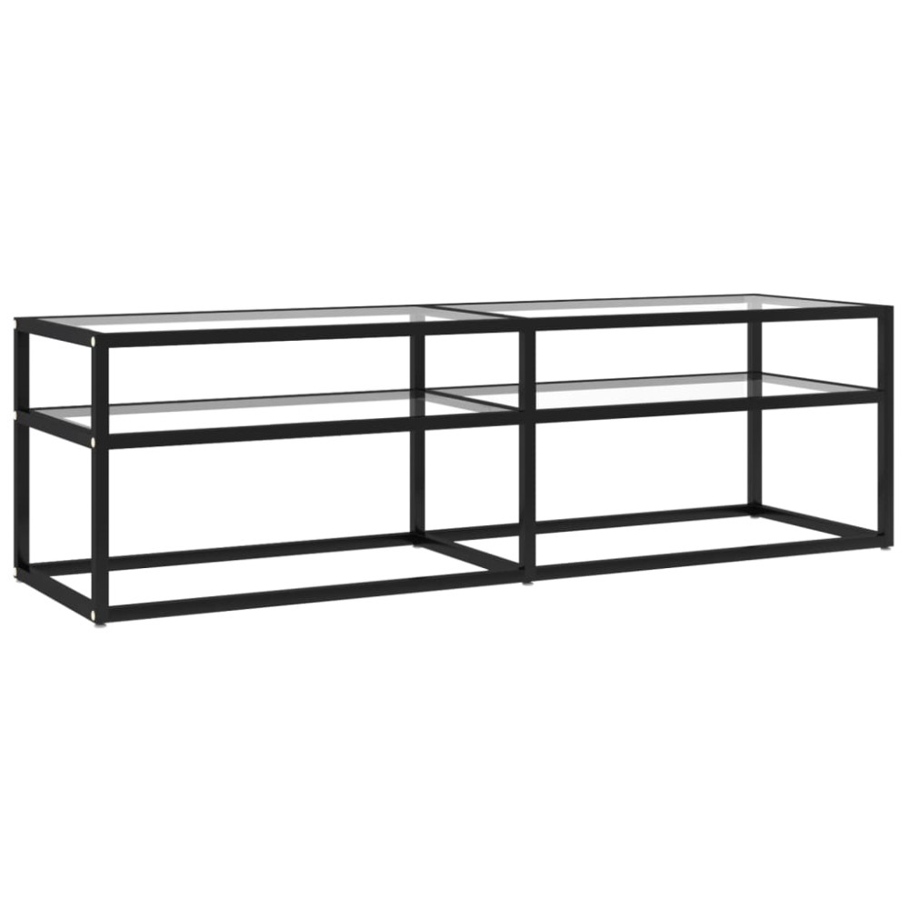 vidaXL Comodă TV, transparent, 140x40x40,5 cm, sticlă securizată