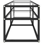 vidaXL Comodă TV, transparent, 140x40x40,5 cm, sticlă securizată