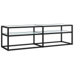 vidaXL Comodă TV, marmură albă, 140x40x40,5 cm, sticlă securizată vidaXL Comodă TV, marmură albă, 140x40x40,5 cm, sticlă securizată