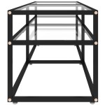 vidaXL Comodă TV, transparent, 160x40x40,5 cm, sticlă securizată