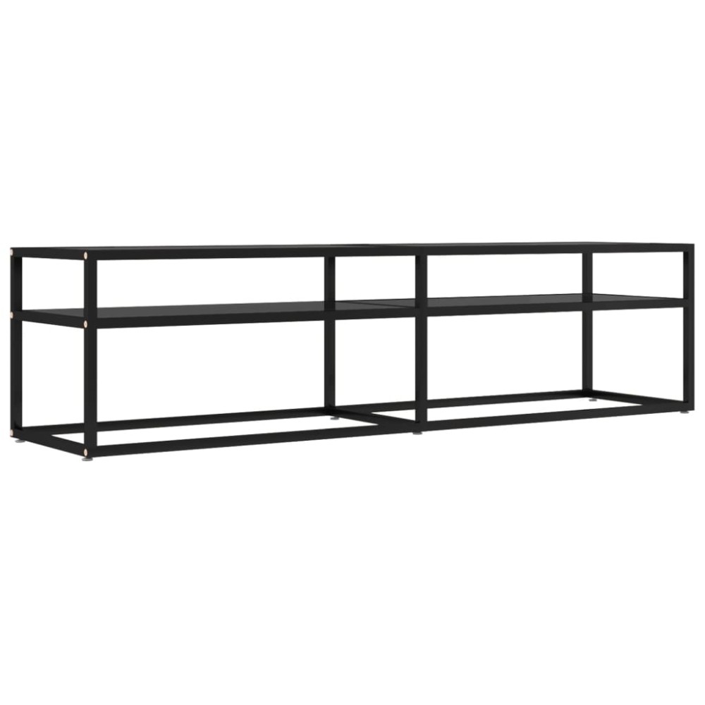 vidaXL Comodă TV, negru, 160x40x40,5 cm, sticlă securizată
