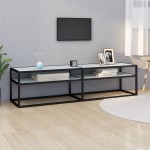 vidaXL Comodă TV, marmură albă, 160x40x40,5 cm, sticlă securizată vidaXL Comodă TV, marmură albă, 160x40x40,5 cm, sticlă securizată