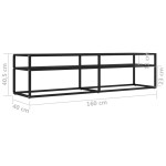 vidaXL Comodă TV, marmură neagră, 160x40x40,5 cm, sticlă securizată vidaXL Comodă TV, marmură neagră, 160x40x40,5 cm, sticlă securizată