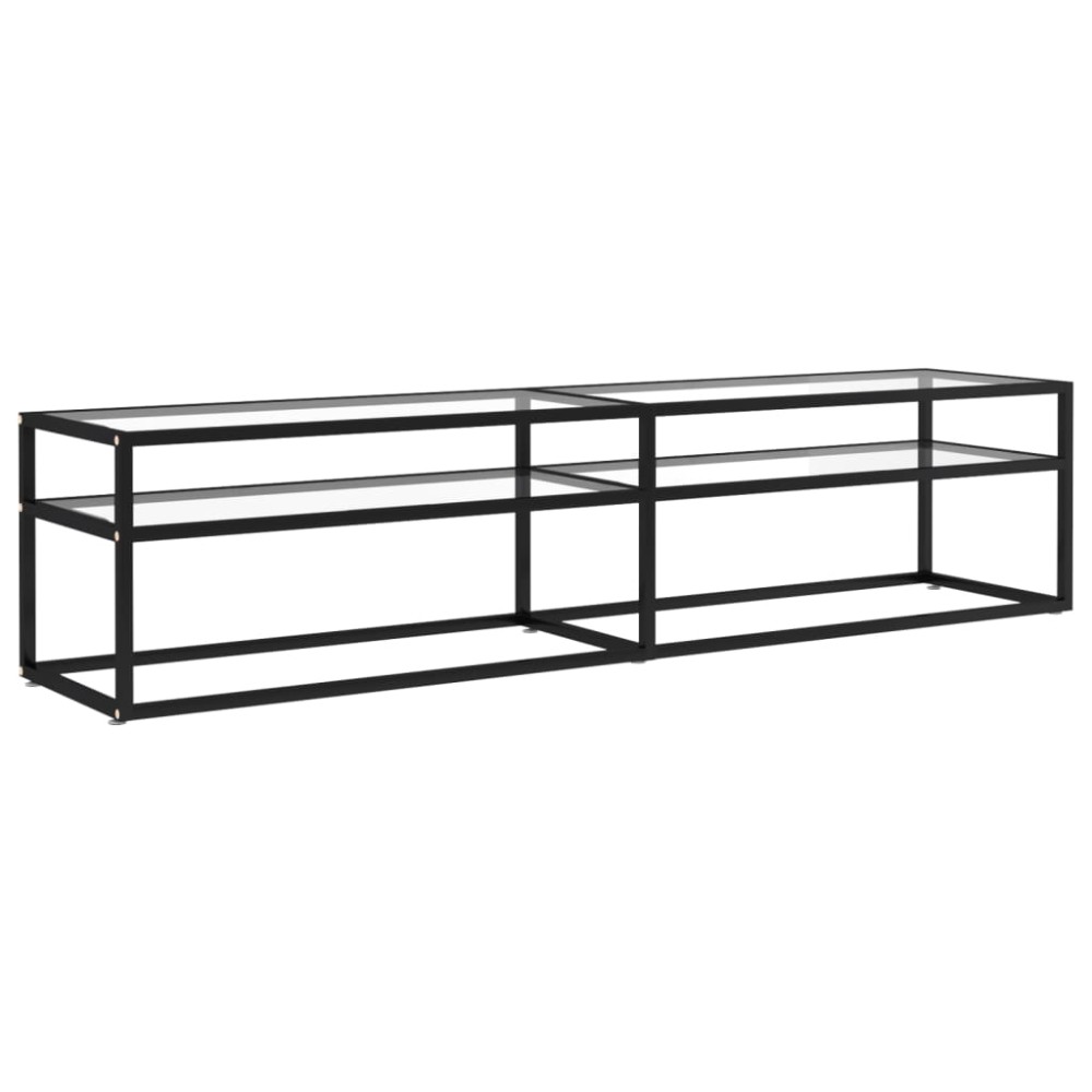 vidaXL Comodă TV, transparent, 180x40x40,5 cm, sticlă securizată