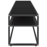 vidaXL Comodă TV, negru, 180x40x40,5 cm, sticlă securizată