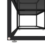 vidaXL Comodă TV, negru, 180x40x40,5 cm, sticlă securizată