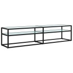 vidaXL Comodă TV, marmură albă, 180x40x40,5 cm, sticlă securizată vidaXL Comodă TV, marmură albă, 180x40x40,5 cm, sticlă securizată