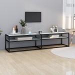 vidaXL Comodă TV, marmură albă, 180x40x40,5 cm, sticlă securizată vidaXL Comodă TV, marmură albă, 180x40x40,5 cm, sticlă securizată