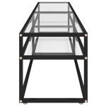 vidaXL Comodă TV, transparent, 200x40x40,5 cm, sticlă securizată