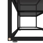 vidaXL Comodă TV, negru, 200x40x40,5 cm, sticlă securizată