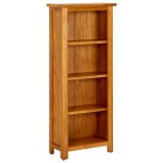 vidaXL Bibliotecă cu 4 rafturi, 45x22x110 cm, lemn masiv de stejar vidaXL Bibliotecă cu 4 rafturi, 45x22x110 cm, lemn masiv de stejar