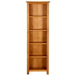 vidaXL Bibliotecă cu 5 rafturi, 45x22x140 cm, lemn masiv de stejar vidaXL Bibliotecă cu 5 rafturi, 45x22x140 cm, lemn masiv de stejar
