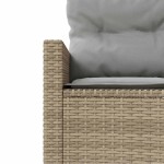 vidaXL Canapea de grădină cu perne, semi-rotundă, bej, poliratan vidaXL Canapea de grădină cu perne, semi-rotundă, bej, poliratan