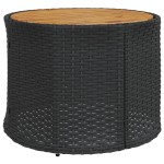 vidaXL Canapea de grădină cu perne, semi-rotundă, negru, poliratan vidaXL Canapea de grădină cu perne, semi-rotundă, negru, poliratan
