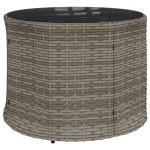 vidaXL Canapea de grădină cu perne, semi-rotundă, gri, poliratan vidaXL Canapea de grădină cu perne, semi-rotundă, gri, poliratan