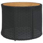 vidaXL Canapea de grădină cu perne, semi-rotundă, negru, poliratan vidaXL Canapea de grădină cu perne, semi-rotundă, negru, poliratan