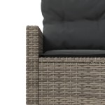 vidaXL Canapea de grădină cu perne, rotundă, gri, poliratan vidaXL Canapea de grădină cu perne, rotundă, gri, poliratan
