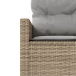 vidaXL Canapea de grădină cu perne, rotundă, bej, poliratan vidaXL Canapea de grădină cu perne, rotundă, bej, poliratan