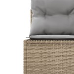 vidaXL Canapea de grădină cu perne, rotundă, bej, poliratan vidaXL Canapea de grădină cu perne, rotundă, bej, poliratan