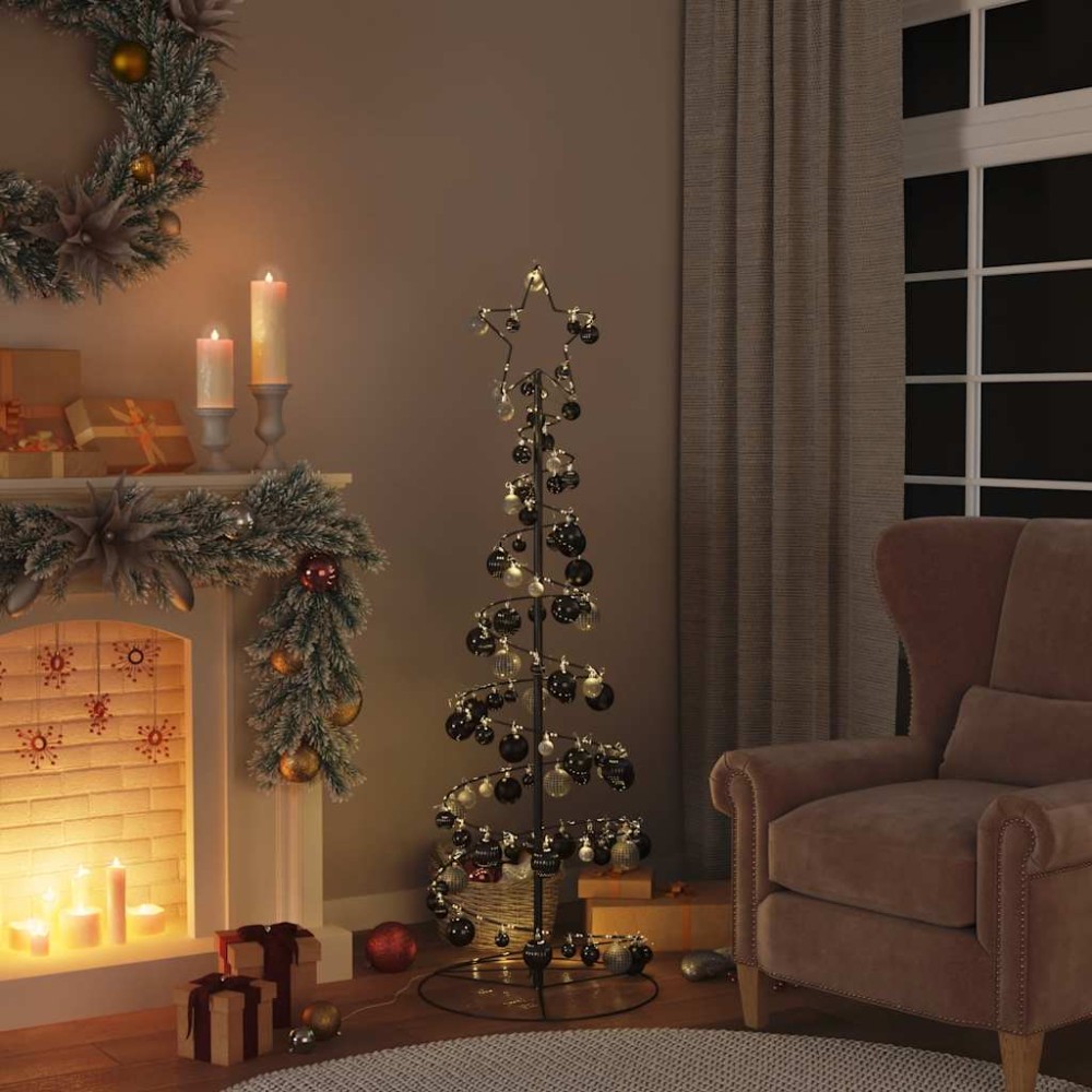 vidaXL Pom de Crăciun cu LED-uri 100 LED-uri alb cald 150 cm