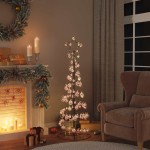 vidaXL Pom de Crăciun cu LED-uri 100 LED-uri alb cald 150 cm