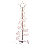 vidaXL Pom de Crăciun cu LED-uri 100 LED-uri alb cald 150 cm