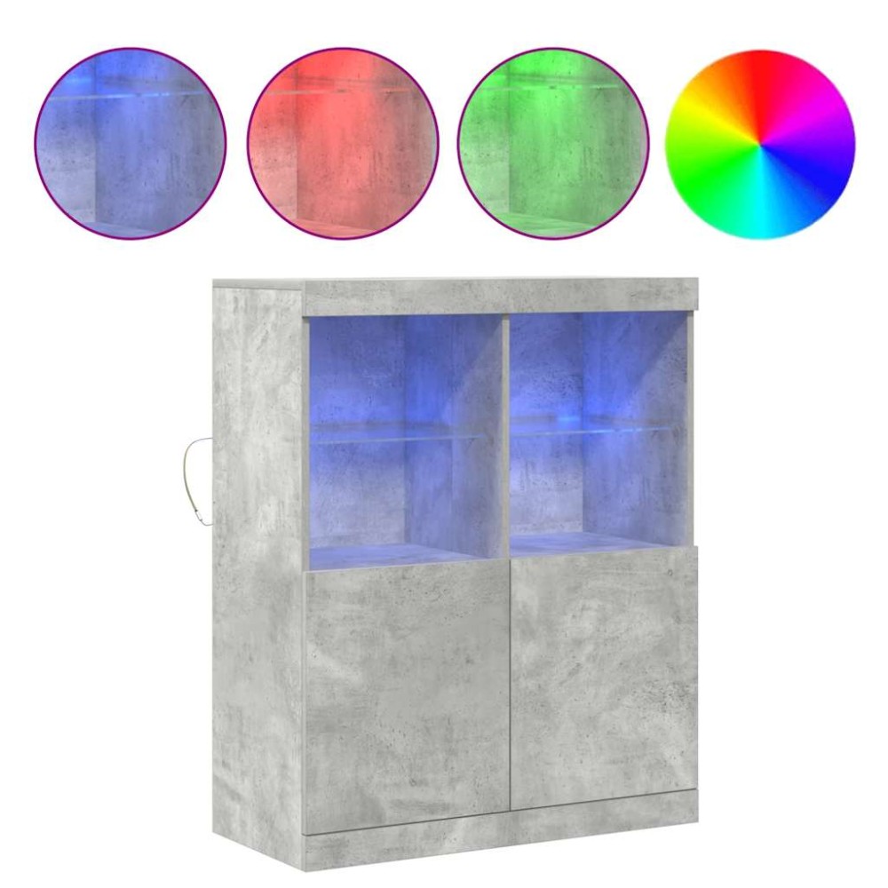 vidaXL Servantă, gri beton, 81x37x100 cm, lemn compozit